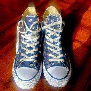 Denim and Floral Hi Top Chuck Taylor
